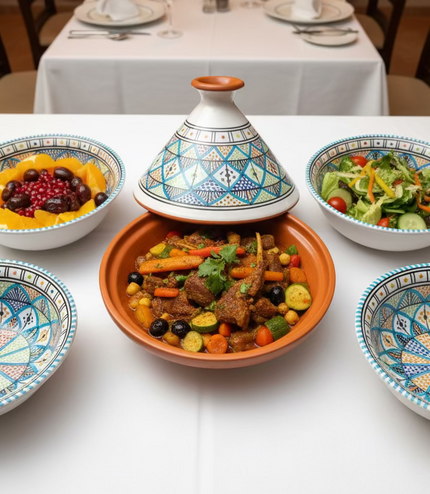 Tajine aus Keramik glasiert – handgefertigt