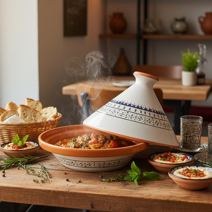 Tajine aus Keramik glasiert – handgefertigt