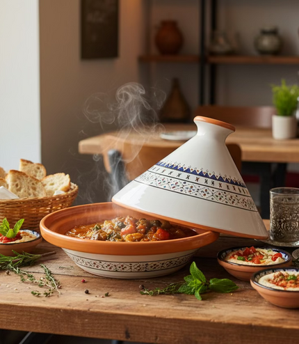 Tajine aus Keramik glasiert – handgefertigt