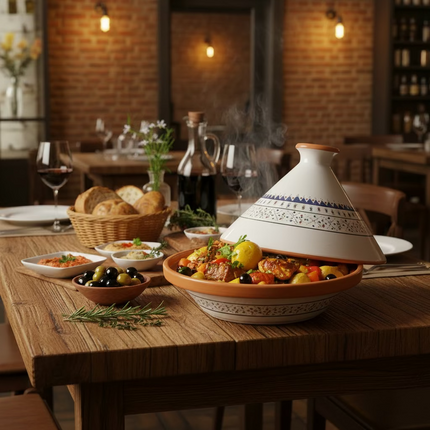 Tajine aus Keramik glasiert – handgefertigt