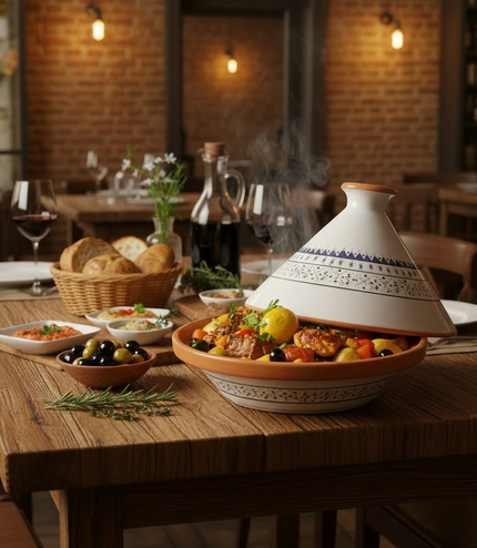 Tajine aus Keramik glasiert – handgefertigt