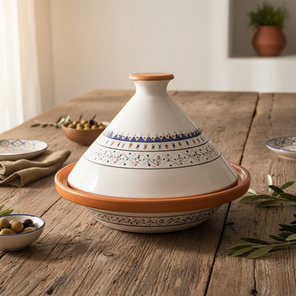 Tajine aus Keramik glasiert – handgefertigt