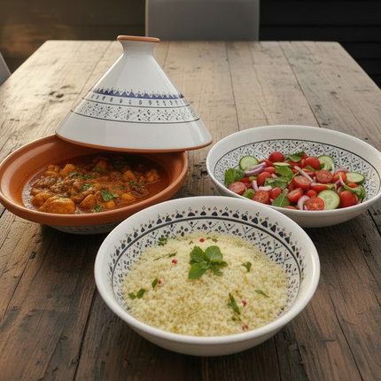 Tajine aus Keramik glasiert – handgefertigt