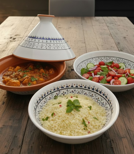 Tajine aus Keramik glasiert – handgefertigt