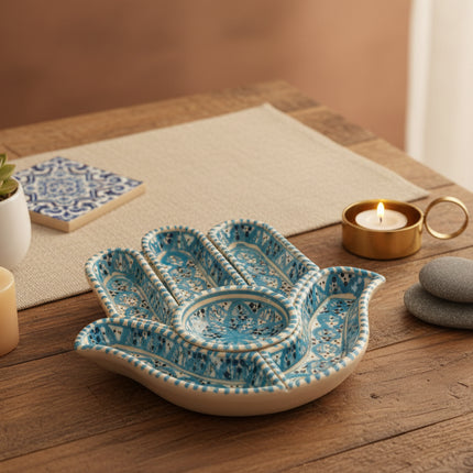 Tapas-Schale „Hand“ – handgefertigt - Aleya Keramik