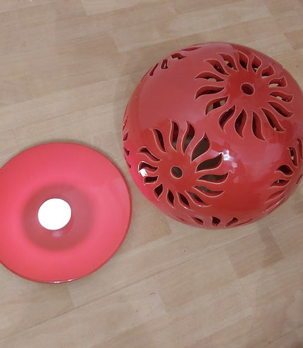 Windlichter Kugeln Blume Rot