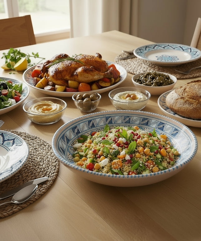 Flache Keramik-Schale – handgefertigt